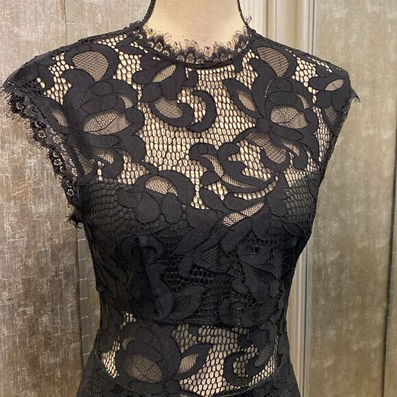 Dolce Vita vegan leather/ lace LBD, S - Picture 3 of 10